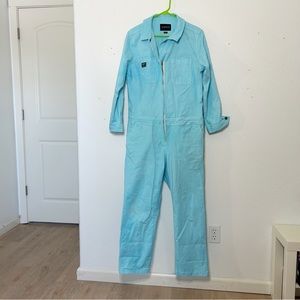Wildfang coveralls. Size large. Custom rare dye- robins egg color.